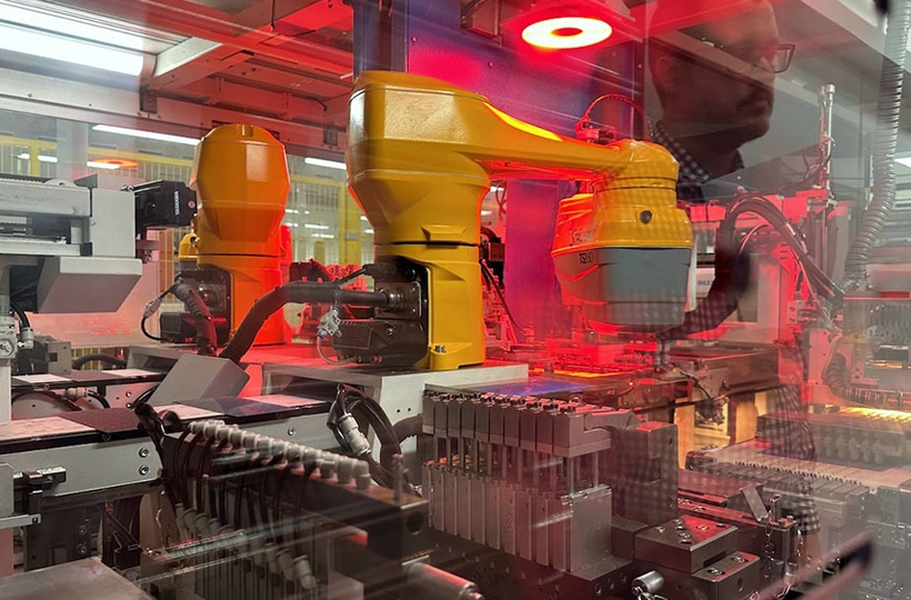 This is an image of Tindo using Gig City connection in Australian solar panel manufacturing