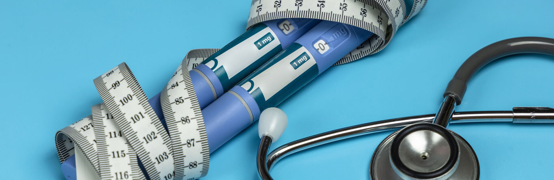 Ozempic Insulin injection pen or insulin cartridge pen for diabetics. Medical equipment for diabetes parients.