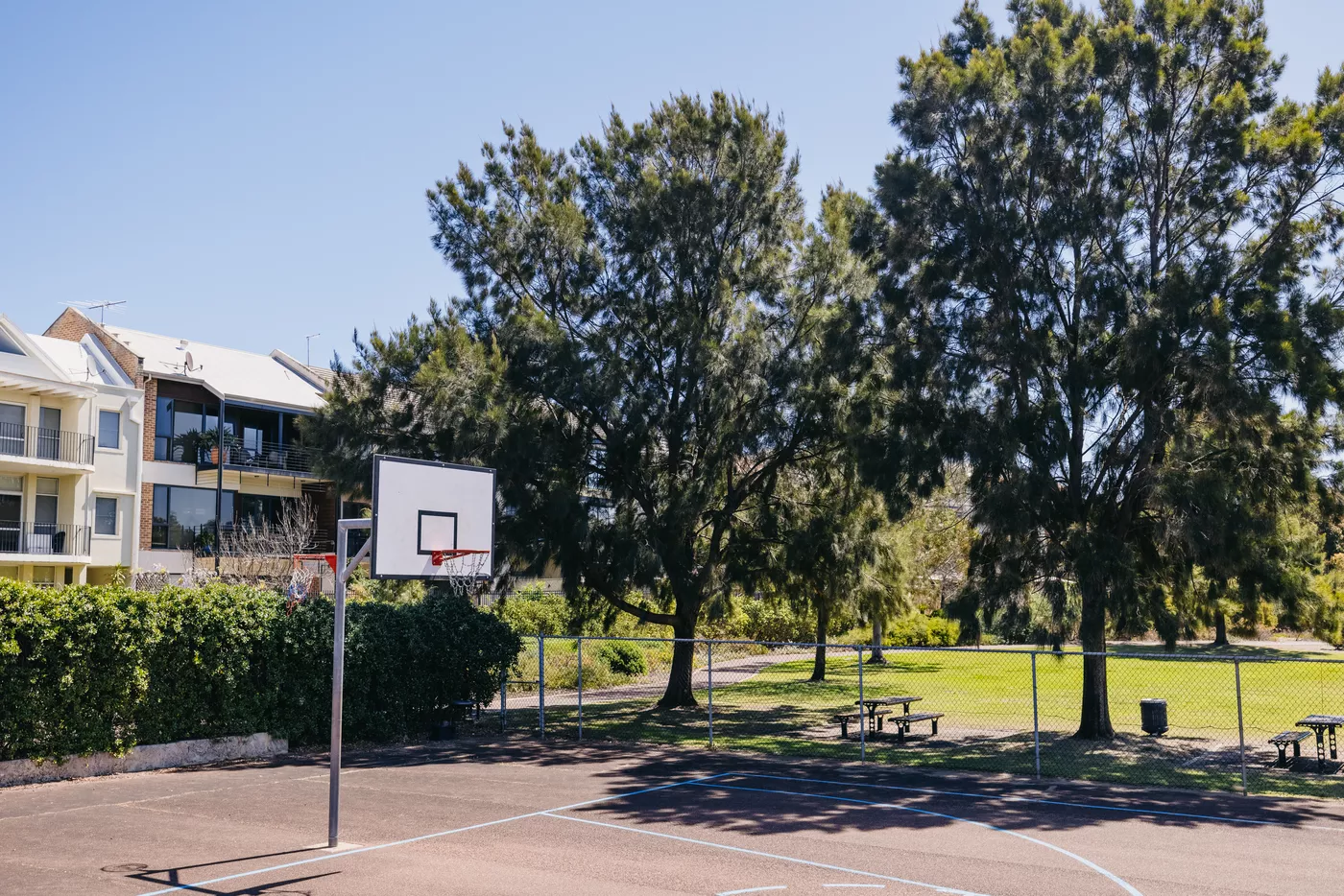 Outdoor basketball court