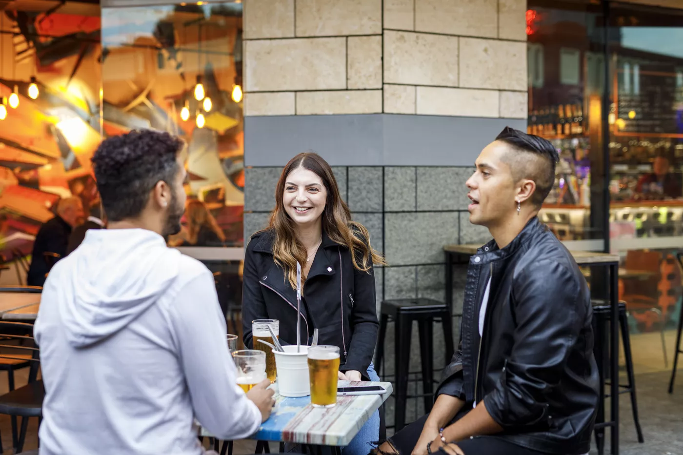 Diners at Street Eats eatery in Yagan Square
