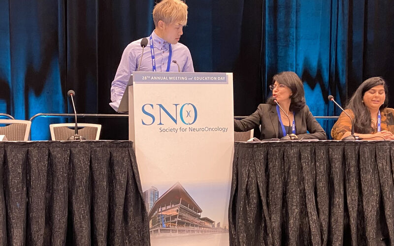Vincent Law speaks to the Society of Neuro-Oncology.