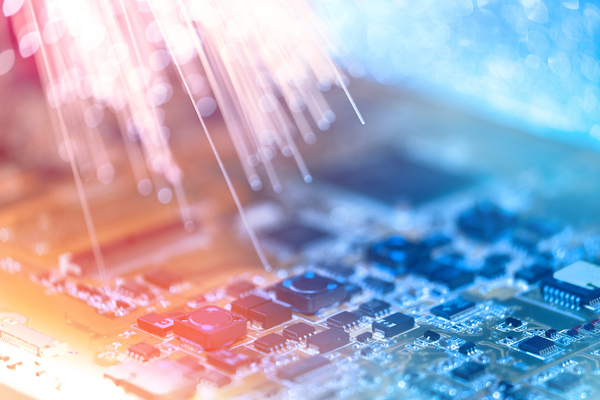 A conceptual image to highlight semiconductor production