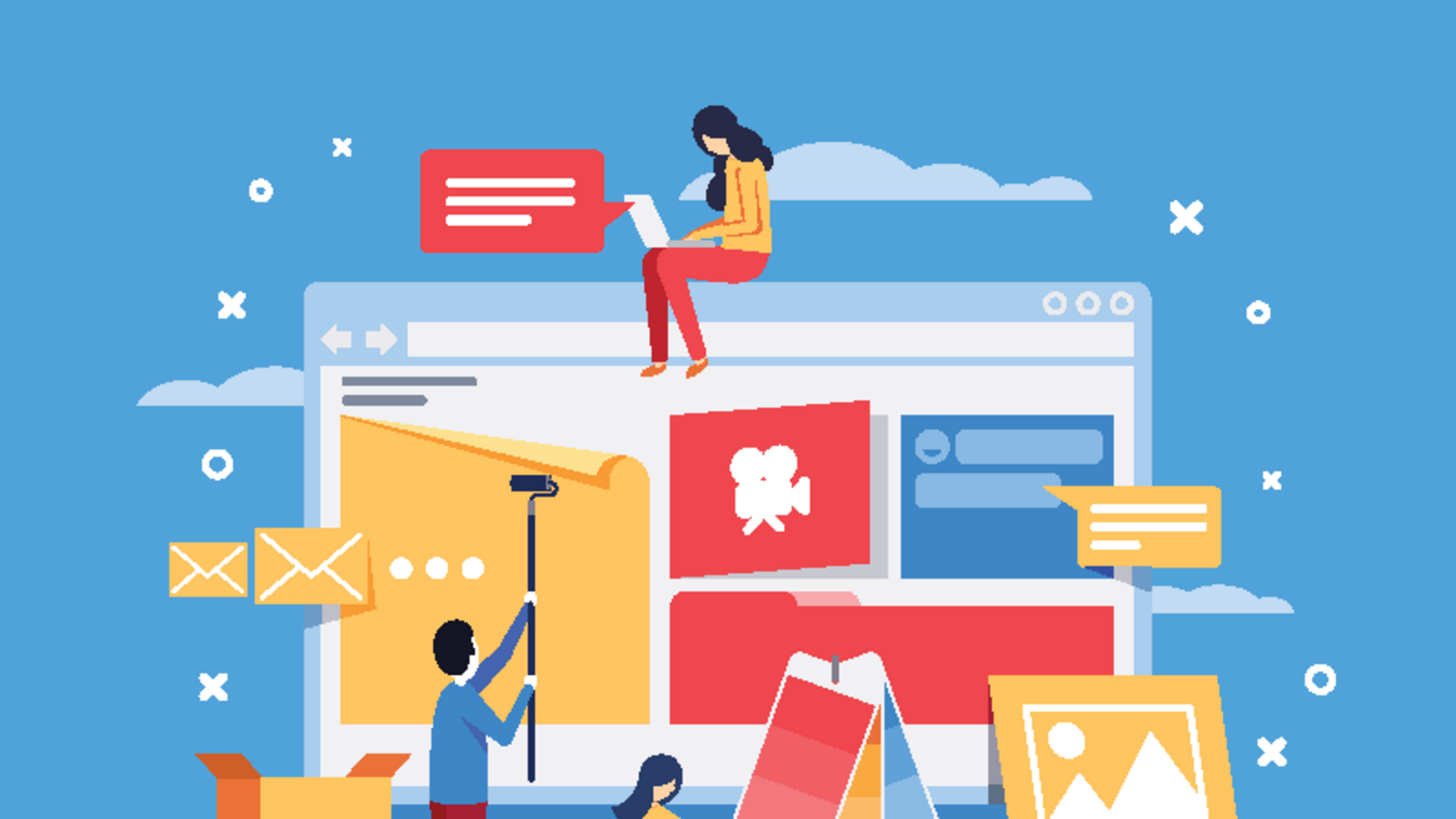 Creation of web design for site