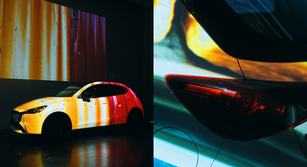 Art in collaboration with mazda and kensaku kakimoto