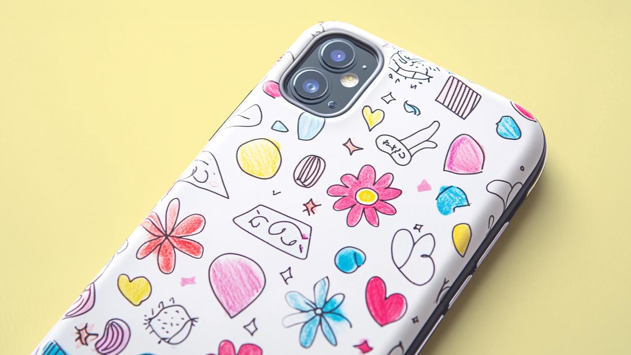 A phone case with a design on itAI-generated content may be incorrect.