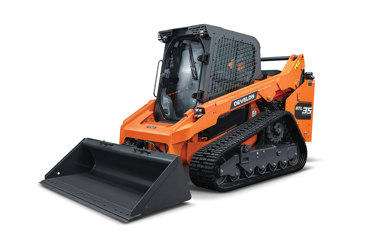 Cut out background of the DEVELON DTL35 compact track loader. 