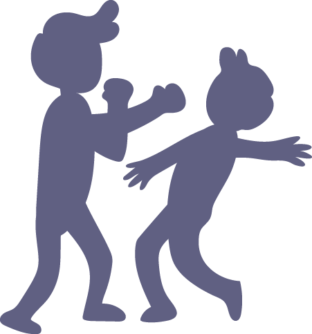 Acting aggressively, being physically assaulted or assaulting others