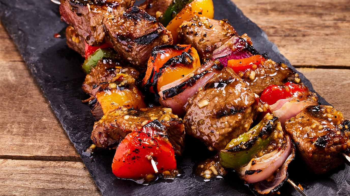 Sweet and Savory steak kabobs