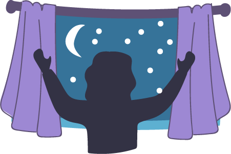 Close the blinds or curtains