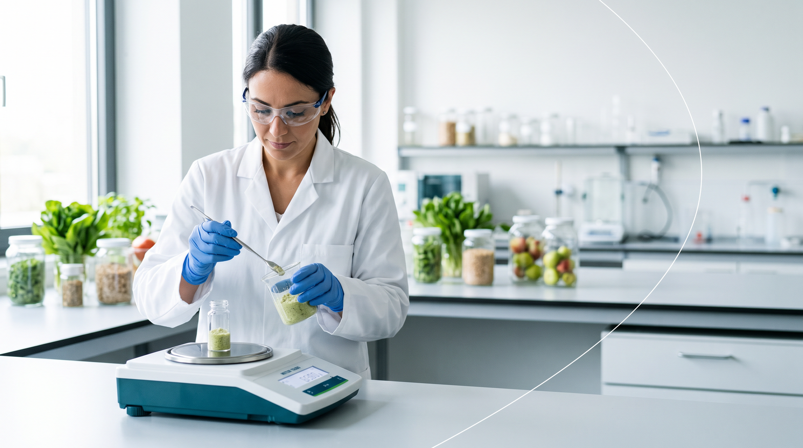 Food and beverage testing laboratory analysing samples for pesticides and mycotoxins