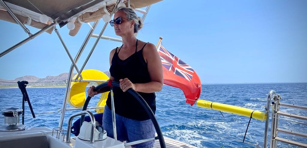 Breast cancer survivor, Anna Shaw, at the helm of her journey.