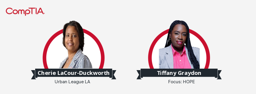 photographs of speakers LaCour-Duckworth and Graydon