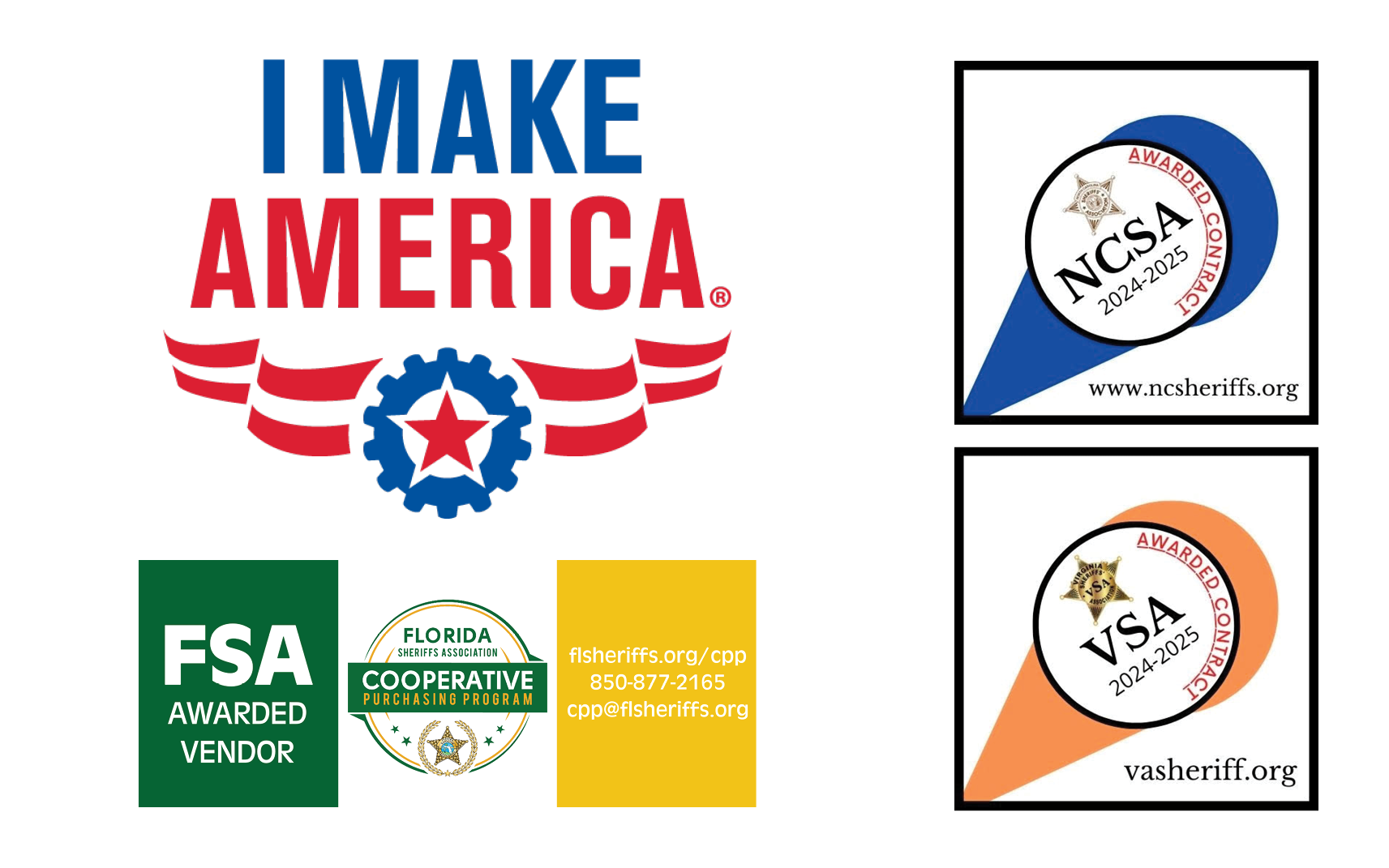 I Make America, VSA, NCSA, and FSA logos.