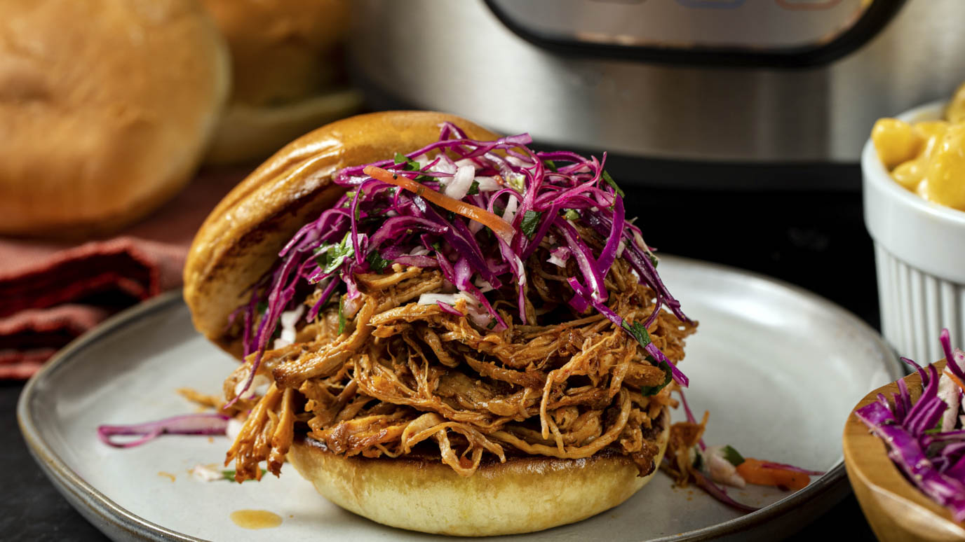 Slow Cooked BBQ Pulled Pork Sandwich