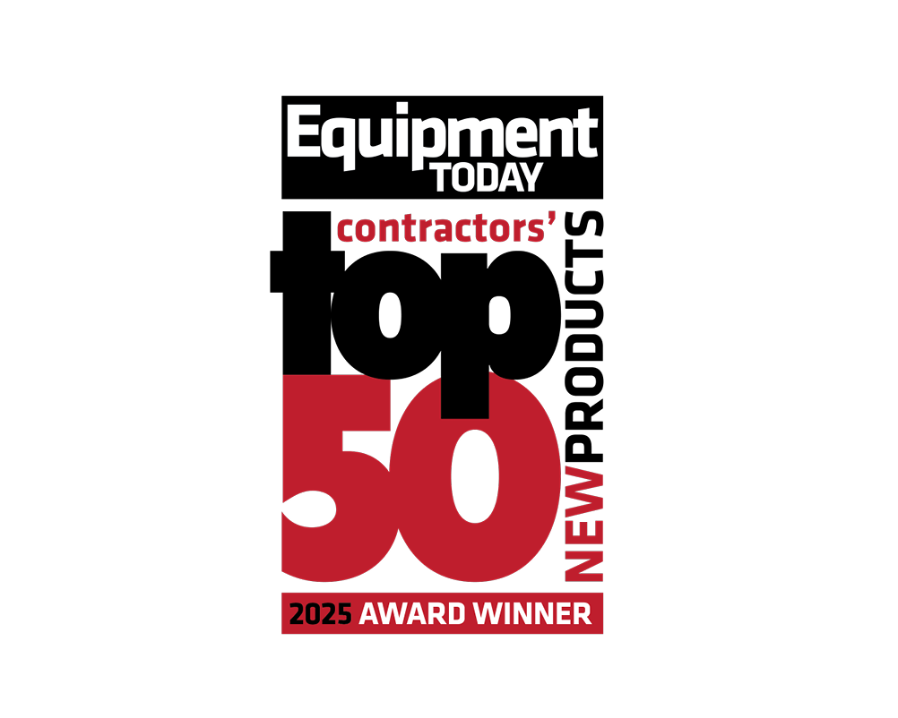 Equipment Today Contractors’ Top 50 New Products Award 2025 logo.