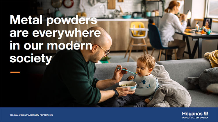 H&ouml;gan&auml;s sustainability report 2025, Metal powders are everywhere in our modern society