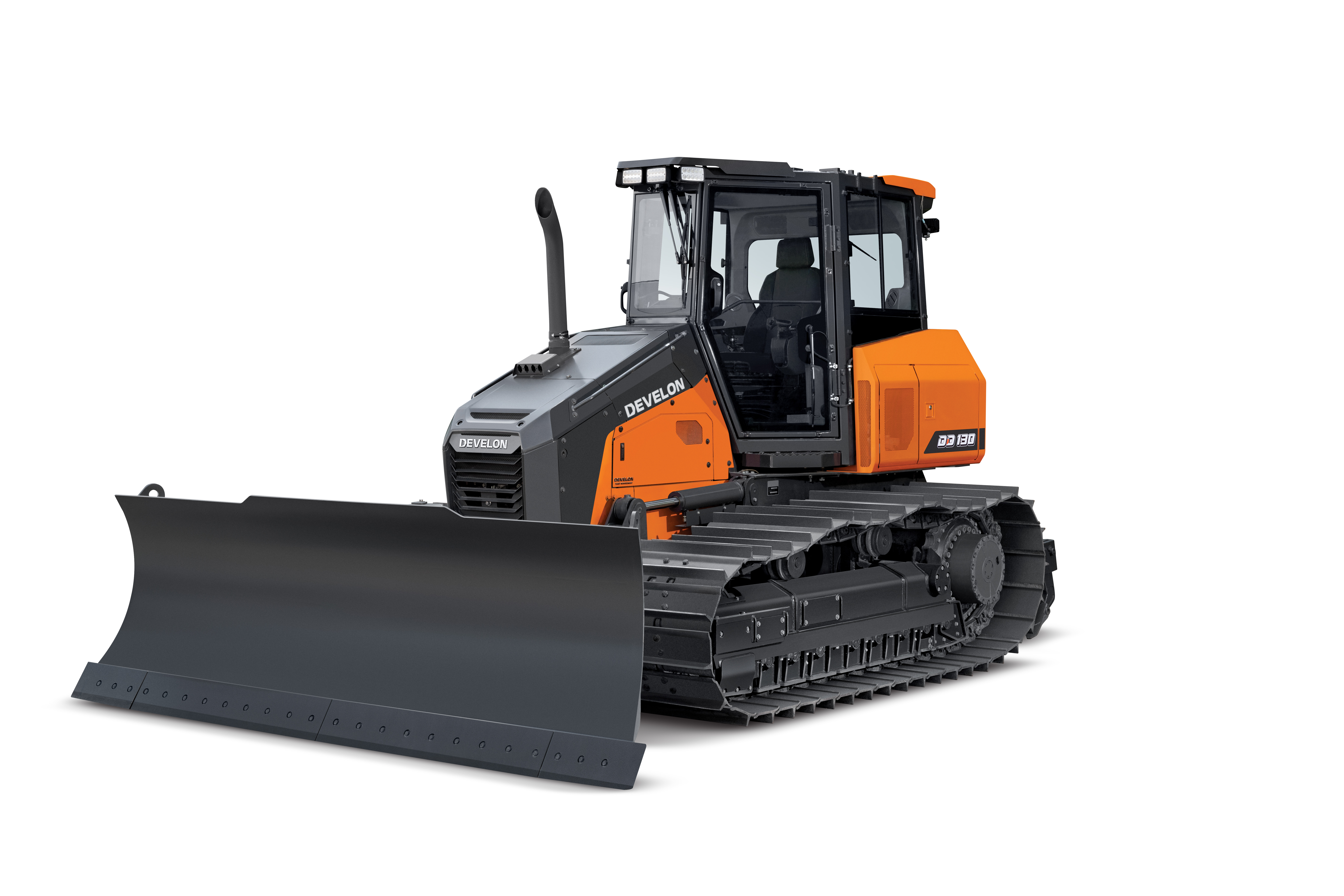 DEVELON DD130 dozer shown on background.