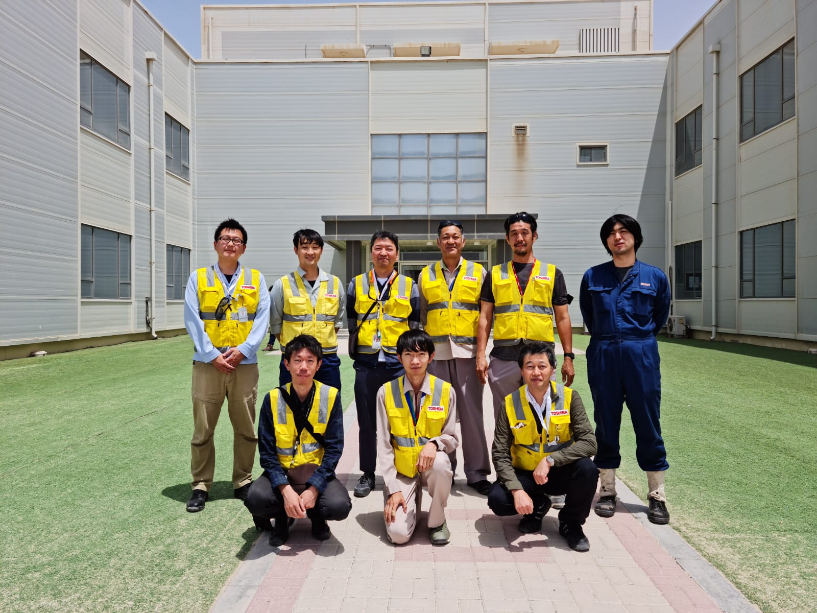 Group photograph during an inspection at a nuclear power plant overseas