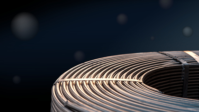 Cored wire injection coil