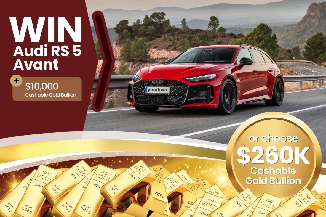 Prize package of Audi RS 5 Avant or choice of $260K Gold Bullion.