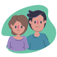 two people in a portrait image