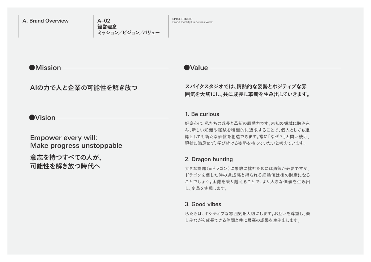 本プロジェクト以前から存在するスパイクスタジオ社の資料より