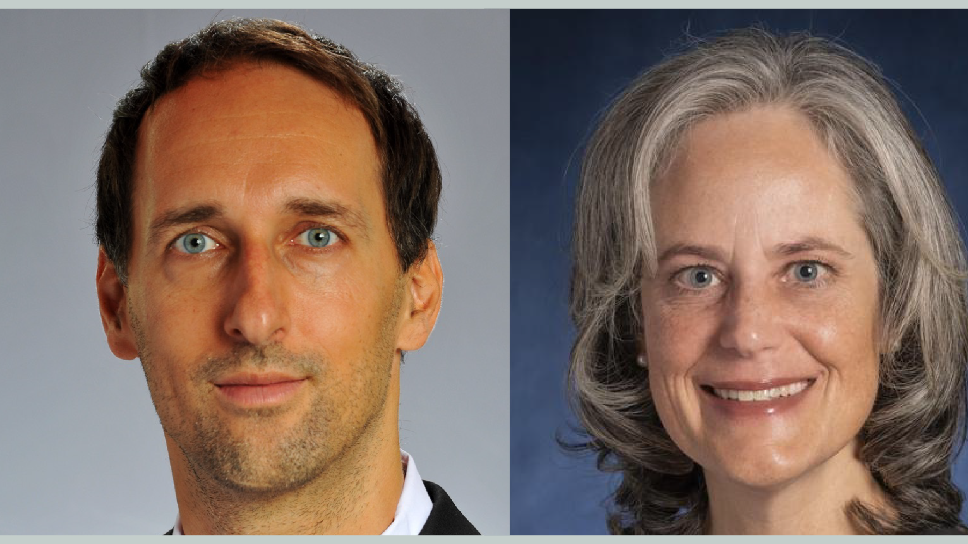Professional headshots of Claas Röhl and Christine Pratilas.