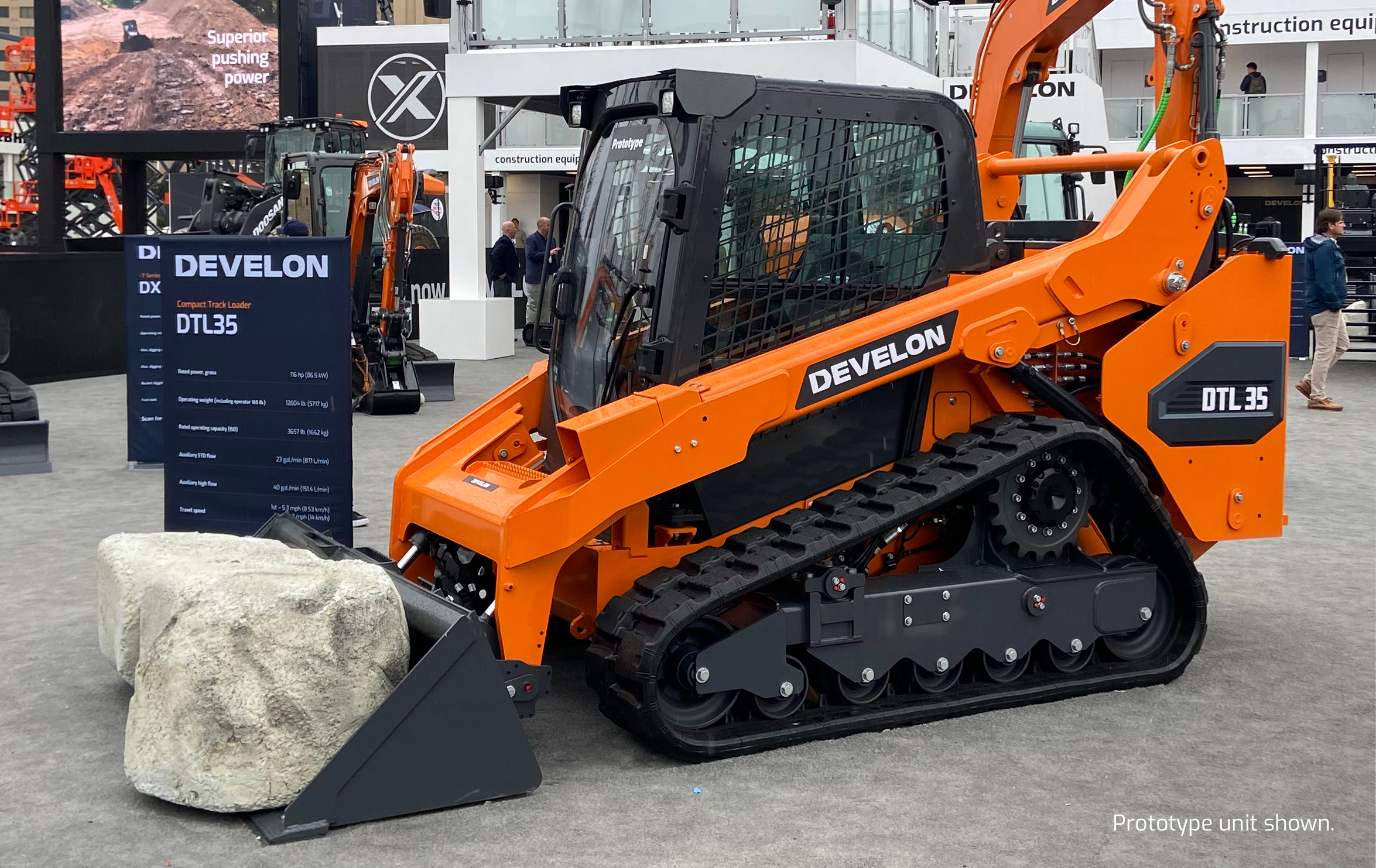 DEVELON DTL35 compact track loader prototype machine.