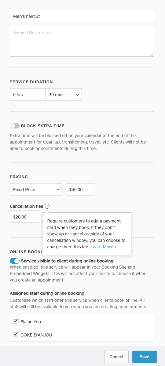 No-show protection online