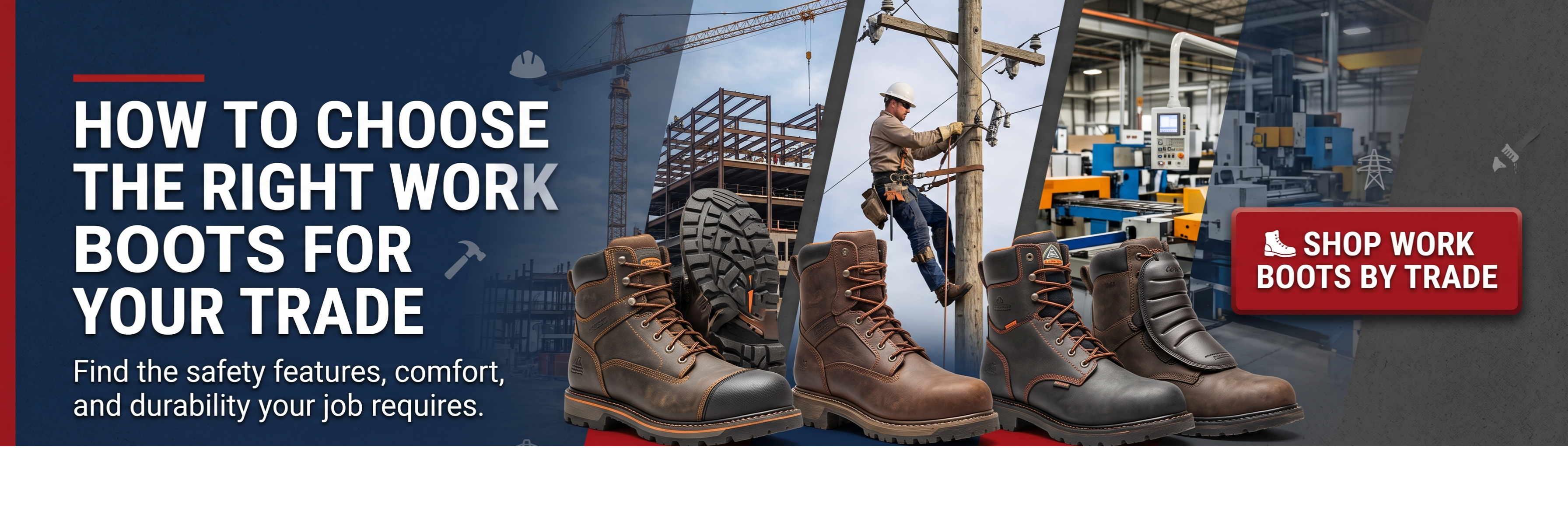 Work boots banner