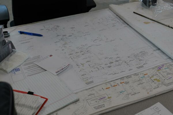 Telecommunications floor plan schematic for BICSI structured cabling system design