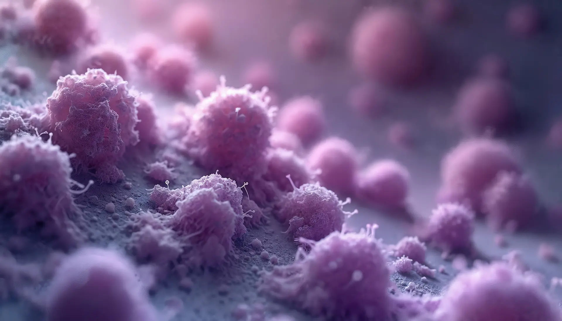 Digital image of cancer cells. 