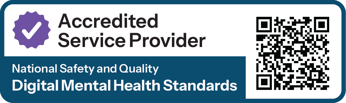 Digital Mental Health Standards accredited service provider logo