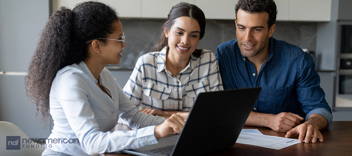 loan officer consulting with clients