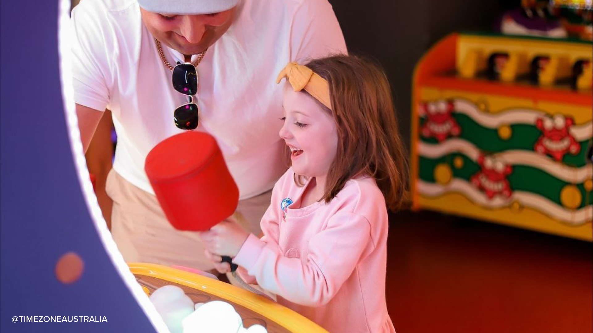 Dad and daughter playing at TimeZone | Things to do in the Eastern Suburbs 