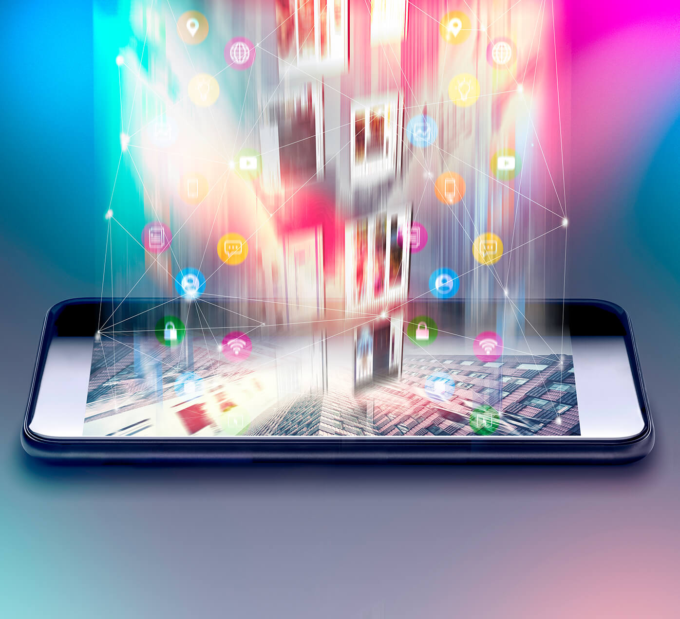 Abstract image of smartphone.