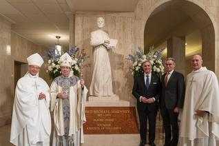 The statue of Blessed Father Michael J McGiveny was unveiled and dedicated on Friday December 8th, 2023 during the Mass of the Solemnity of the Immaculate Conception at the Basilica of the National Shrine of the Immaculate Conception.