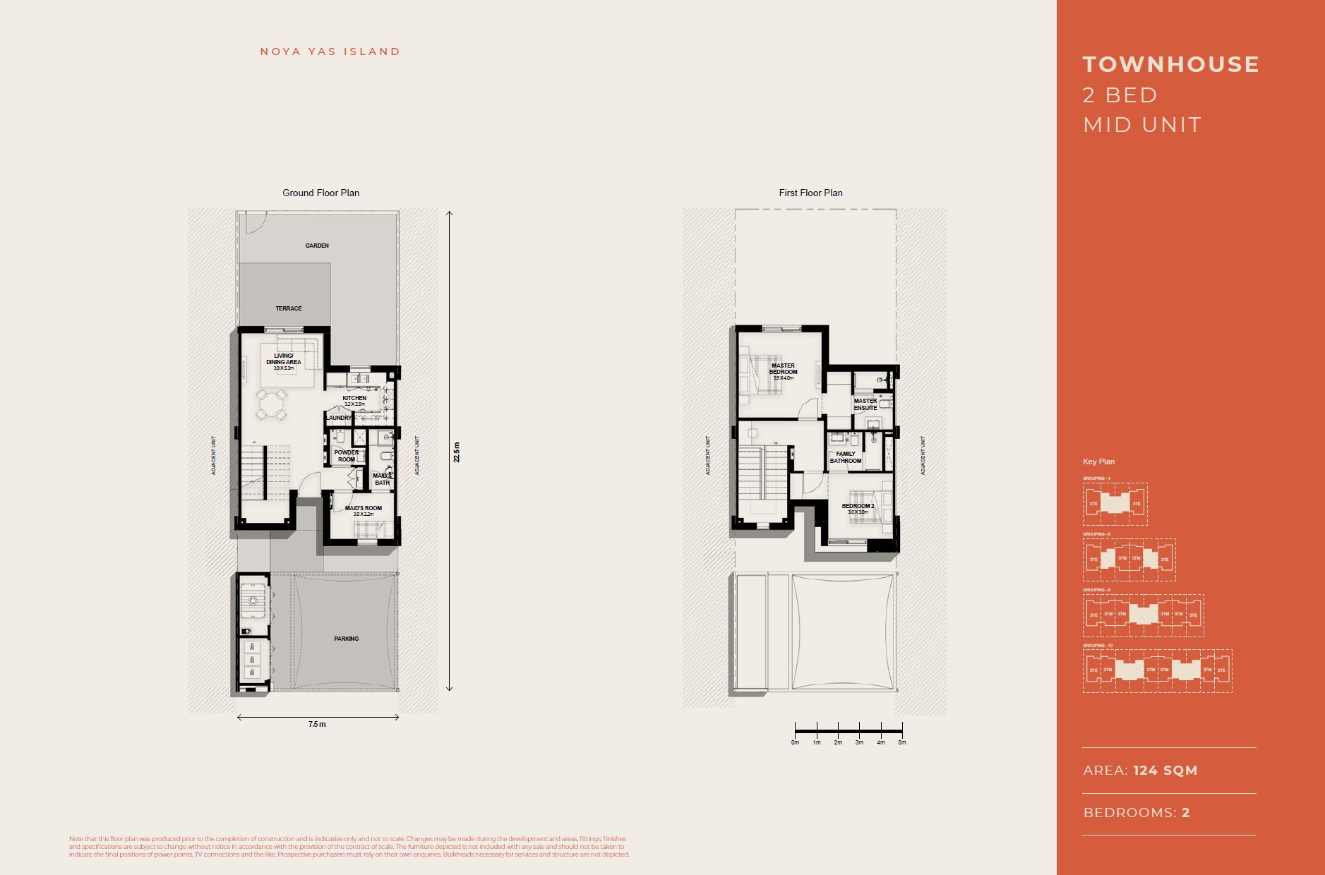 Noya 2 bedroom townhouse typea floor plan