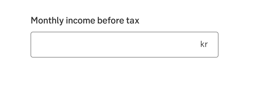 Do Kr in input field
