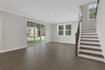 dining room with hard surface flooring and windows