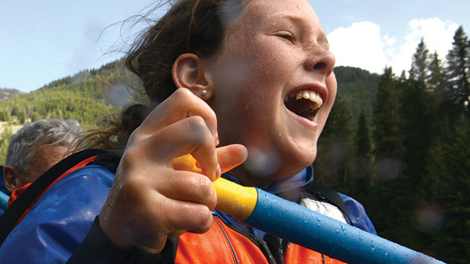 White Water Rafting with Grandchild Idaho