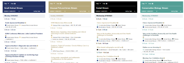 50th ASAV Annual Conference, program streams 2025.png