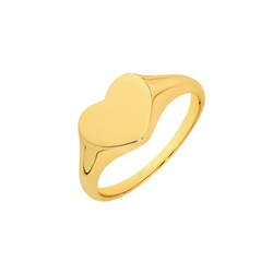 9ct Gold Heart Signet Ring – Angus & Coote, $399