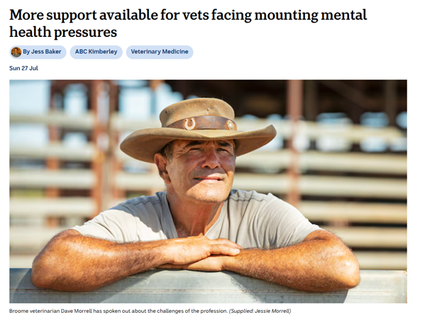 ABC article July 2025 veterinary mental health