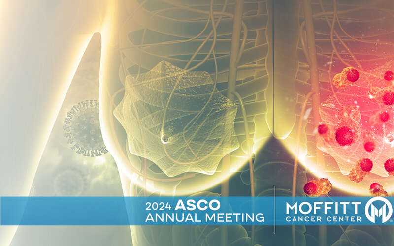 graphic image of breast with cancerous cells