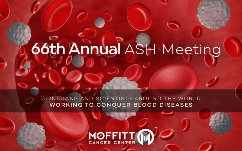 image of blood cells with words 66th Annual ASH Meeting