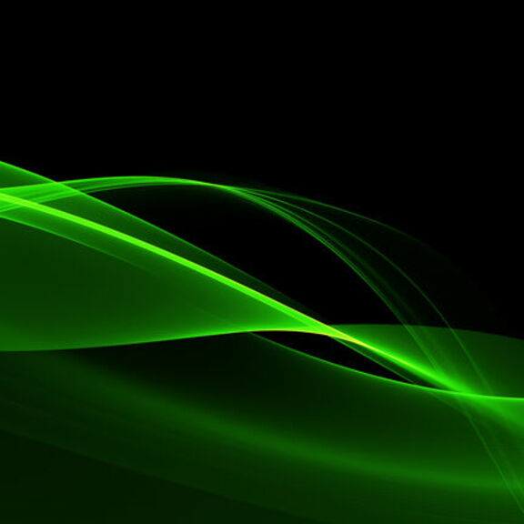 Abstract wavy green lines