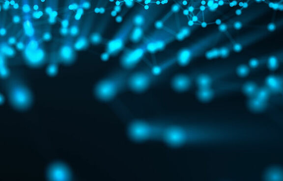 Digital artwork of abstract lines and dots