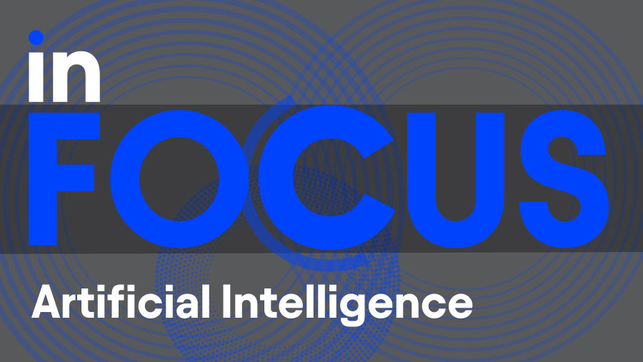 Branded banner with text 'In Focus - Artificial Intelligence' 