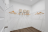 walk-in closet with carpet and built-in shelves
